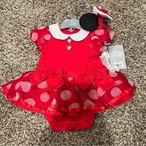 Disney Baby Red and White Minnie Mouse Outfit